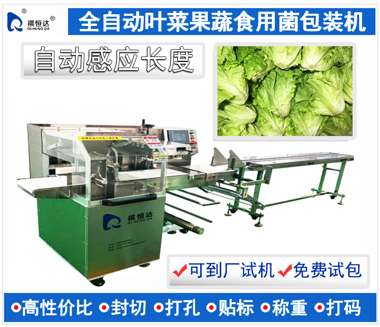 全自动叶菜果蔬食用菌包装机 蔬菜生鲜包装机 礼品菜包装机 大型蔬菜包装机